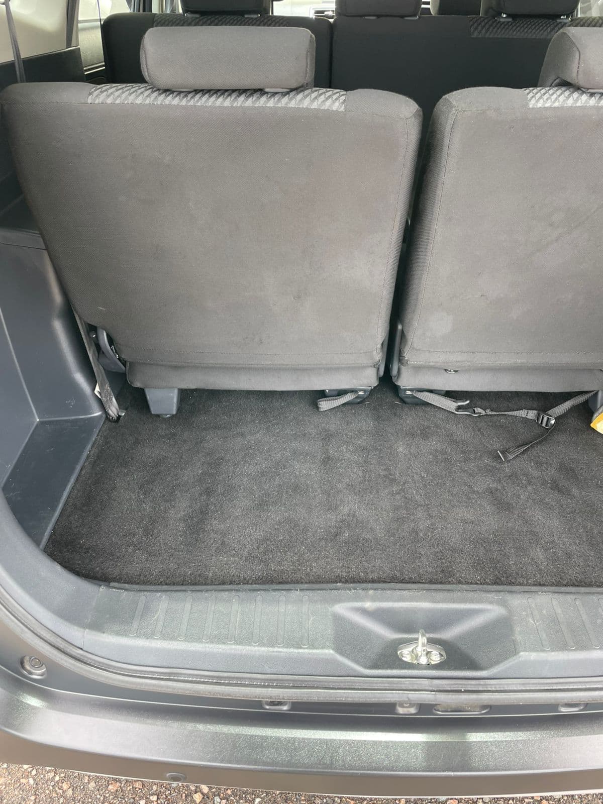 Car cargo area carpet — after cleaning