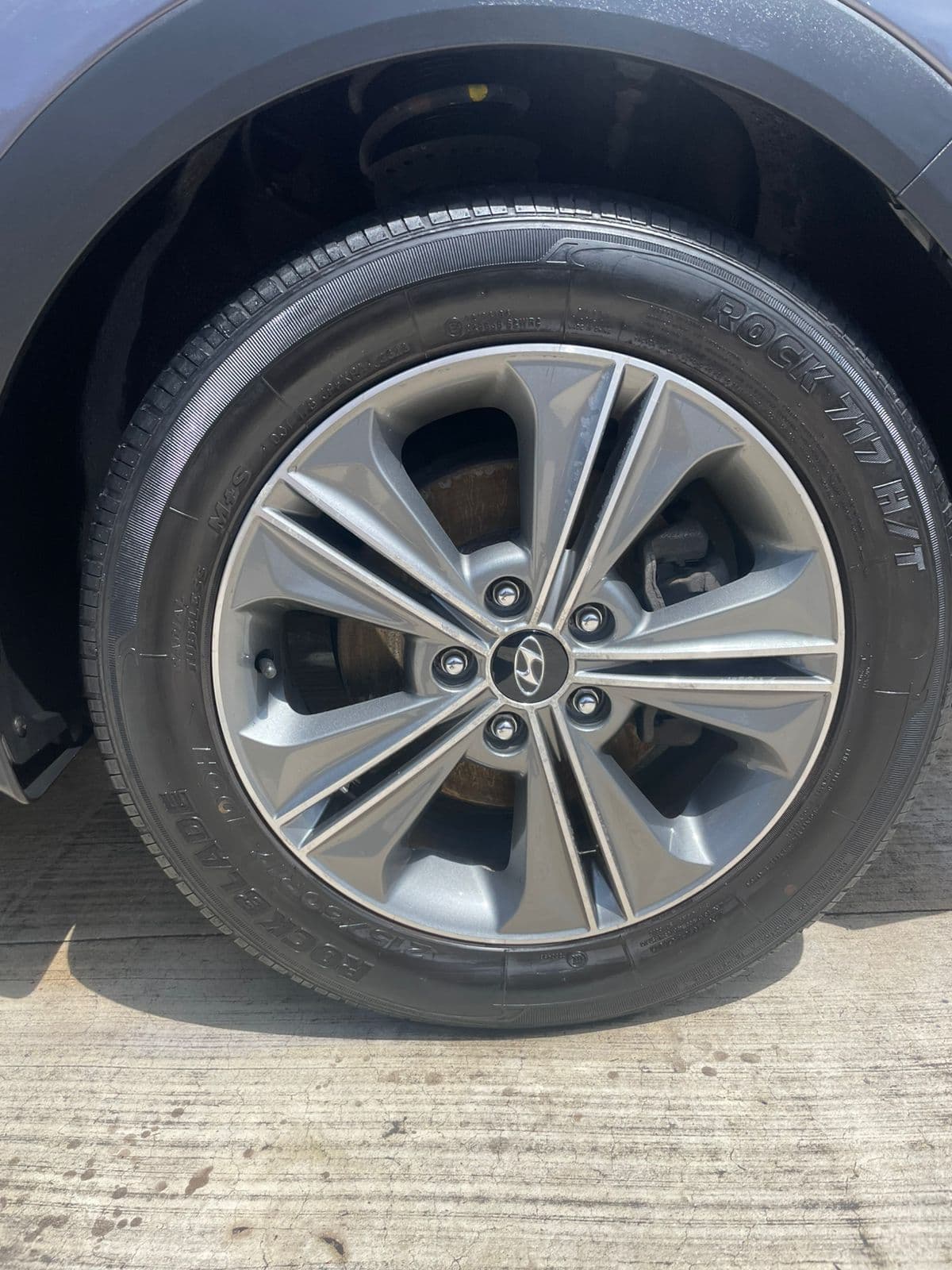 Alloy wheel and rim — after cleaning